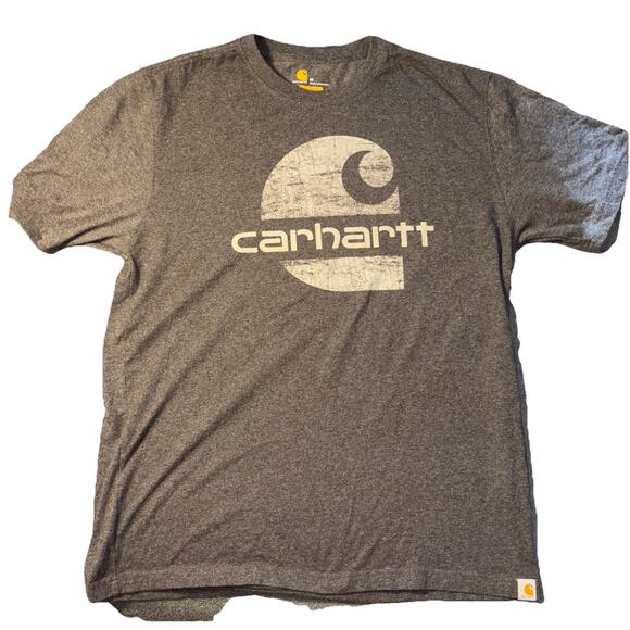 Lot of 2 Carhartt Short Sleeve Relaxed & Loose Fit T-Shirt Gray/Tan Mens' Sz M - Picture 5 of 8